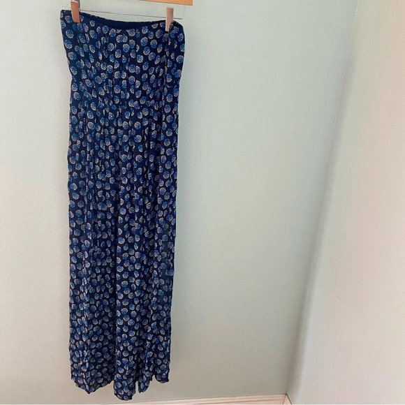 Loft Beach strapless blue oceanic maxi dress size medium - Picture 2 of 10
